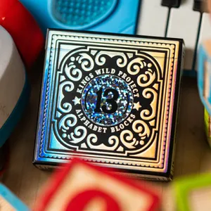 Black Alphabet Blocks Playing Cards
