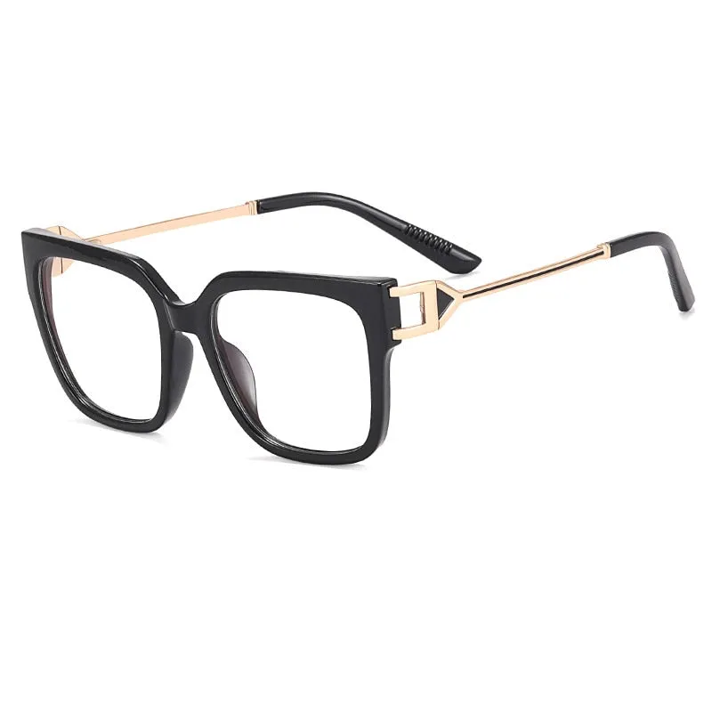 CCspace Women's Full Rim Square Tr 90 Titanium Eyeglasses 56784