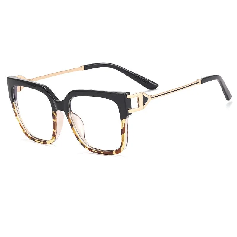 CCspace Women's Full Rim Square Tr 90 Titanium Eyeglasses 56784
