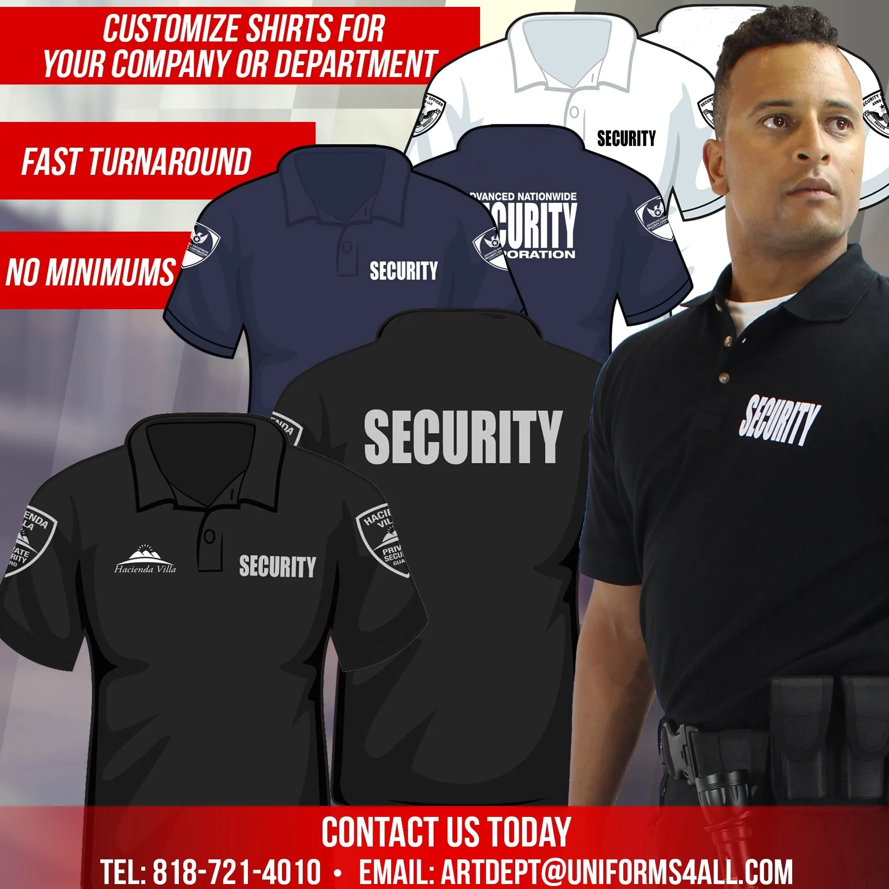 Event Staff Poly/Cotton Tactical Short Sleeve Polo Shirts