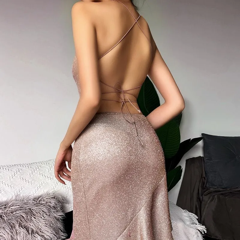 Flytonn-Christmas Outfits New Year's Eve Dress Night Out Club Dresses cute winter outfits Ani Glitter Mini Dress